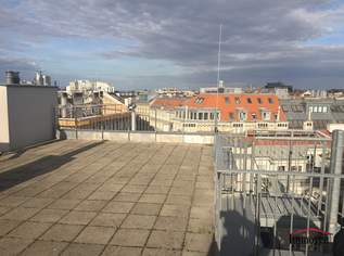 Dachgeschosswohnung mit Klimaanlage, Terrasse, Dachterrasse und Weitblick, 3019 €, Immobilien-Wohnungen in 1050 Margareten
