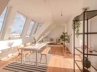 ++FonteFlats++ Außergewöhnlicher 4-Zimmer Dachgeschoss-ERSTBEZUG mit großartiger Dachterrasse, 799000 €, Immobilien-Wohnungen in 1100 Favoriten