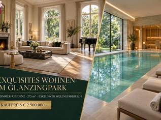 Exquisites Wohnen im Glanzingpark – repräsentative 7-Zimmer-Residenz mit privatem Spa-Gefühl, 2900000 €, Immobilien-Wohnungen in 1190 Döbling