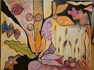 Buntes Bild in Acryl, 50 €, Marktplatz-Antiquitäten, Sammlerobjekte & Kunst in 3500 Krems an der Donau