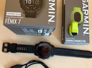 Garmin Fenix7 Sapphire Solar Premium Multisport GPS Watch Running Dynamics Pod Sensor Garmin Fenix7 Sapphire Solar Premium Multisport GPS Watch Running Dynamics Pod Sensor