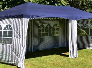 Partyzelt, Pavillion 3x6m, neuwertig weiß/ blau, 99 €, Haus, Bau, Garten-Balkon & Garten in 4675 Weibern