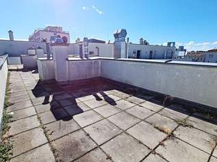 DACHTERRASSENHIT, 84 m2 Dachgeschoß mit 64 m2 Terrasse, Wohnküche, 2 Zimmer, Wannenbad, Parketten, Fernblick, Holbeingasse, 1297.44 €, Immobilien-Wohnungen in 1100 Favoriten
