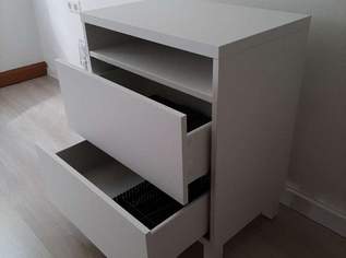 Ikea Besta Kommode mit 2 Schubladen und Füßen weiß
