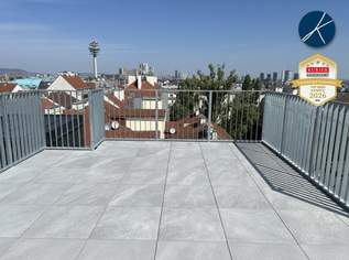 *Superprojekt: ''Über den Baumwipfeln" TOP 52 mit Süd-Westausrichtung + PANORAMA-DACHTERRASSE + 360° WIEN-BLICK, 2349 €, Immobilien-Wohnungen in 1100 Favoriten