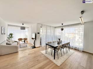 REDUZIERT! Top Lage! Neubau (2021) Dachgeschosswohnung mit Terrasse und Panoramafenster ++ Weitblick über Wien ++ Komplett Eingerichtet und Bezugsfertig ++ Dachgeschossneubau, 495000 €, Immobilien-Wohnungen in 1020 Leopoldstadt