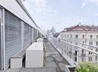 Klimatisierte Dachgeschoss-Bürofläche nahe dem Karlsplatz, 4584.54 €, Immobilien-Gewerbeobjekte in 1040 Wieden