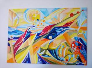 Kunst von Monika Meindl, großes modernes Gemälde, 700 €, Marktplatz-Antiquitäten, Sammlerobjekte & Kunst in 4873 Frankenburg am Hausruck