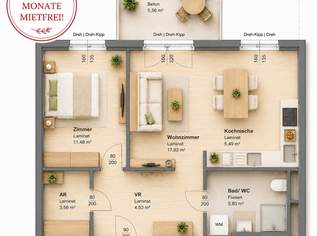 2 MONATE MIETFREI - Moderne 2-Zimmer-Wohnung mit Balkon, 624.91 €, Immobilien-Wohnungen in 8020 