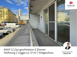 Gut geschnittene 2 Zimmer Wohnung | Loggia ca.12 m² | Erdgeschoss, 212000 €, Immobilien-Wohnungen in 1200 Brigittenau