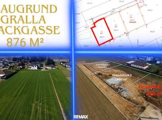 Baugrundstück Nr. 3 in Gralla! 876 m² in Top-Lage, Erschließung bereits im Gange!, 156900 €, Immobilien-Grund und Boden in 8431 Gralla