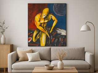 Der goldene Titan - Ausdruckskraft in Acryl", 160 €, Haus, Bau, Garten-Geschirr & Deko in 1020 Leopoldstadt