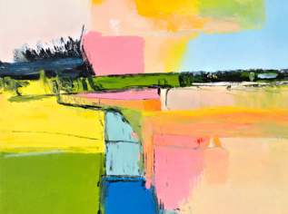 Acrylgemälde "Marillenblütentraum in der Wachau", 110 €, Marktplatz-Antiquitäten, Sammlerobjekte & Kunst in 1210 Floridsdorf