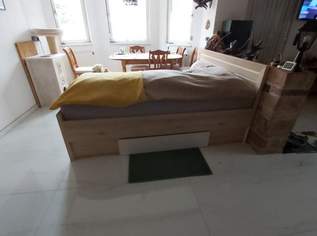 Bett 180x200 Holzoptik, Selbstdemontage, Selbstabholung, inkl. Nachtkästen, Laden und Lattenrost, 100 €, Haus, Bau, Garten-Möbel & Sanitär in 2514 Gemeinde Traiskirchen