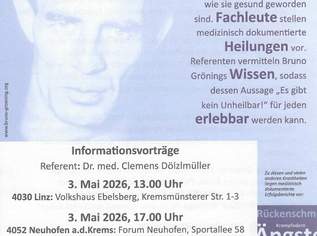 Informationsvortrag „Ein neuer Weg zur Gesundheit von Körper und Seele!“, 0 €, Marktplatz-Beauty, Gesundheit & Wellness in 4030 Ebelsberg