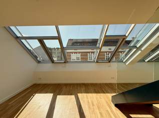Exklusive 2-Zimmer-Dachgeschosswohnung mit Klimaanlage & beeindruckender Fensterfront in bester Lage der Josefstadt, 1895 €, Immobilien-Wohnungen in 1080 Josefstadt