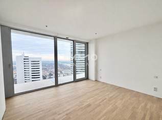 Panorama & Morgenlicht – 48. Etage -3 Zimmer in Ecklage mit zwei Loggien und Blick auf das Kaiserwasser, 2850 €, Immobilien-Wohnungen in 1220 Donaustadt Panorama & Morgenlicht – 48. Etage -3 Zimmer in Ecklage mit zwei Loggien und Blick auf das Kaiserwasser, 2850 €, Immobilien-Wohnungen in 1220 Donaustadt