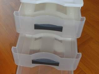 Aufbawahrungsbox - Sammelbox,  mit 3 Schubladen,  weiß