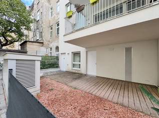 Möblierte Erdgeschosswohnung mit hofseitigem Garten - 2 Zimmer + Abstellraum inkl. Fenster, 1249 €, Immobilien-Wohnungen in 1220 Donaustadt