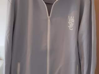Stylishe Jacke Trainingsjacke Sweatjacke WESC grau Größe M NEU