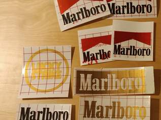 Marlboro Aufkleber Sticker Set 4Stk. Sponsoring Rennsport