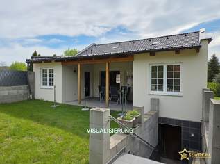 Ihr Traum vom Eigenheim – gestalten Sie selbst! Bungalow-Rohbau mit 485 m² Eigengrund, 2 Terrassen & Carport., 290000 €, Immobilien-Häuser in 2123 Hautzendorf