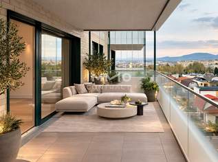 Provisionsfrei: 4. Etage mit Weitblick - Luxuriös Wohnen im exklusiven Prachtgarten, 450000 €, Immobilien-Wohnungen in 1100 Favoriten