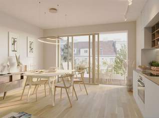 RAUMWUNDER - idealer Grundriss | HOFRUHELAGE & BALKON | 2-Zimmer Erstbezugswohnung, 240000 €, Immobilien-Wohnungen in 1210 Floridsdorf