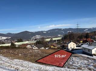 *** TOP ANGEBOT 975m² Baugrundstück 572/4 in Krieglach: Ruhige, Erhöhte Lage mit wundervollem Ausblick ***, 68250 €, Immobilien-Grund und Boden in 8670 Krieglach