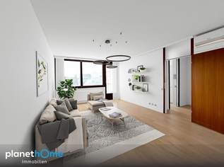 7. Stock! Superhelle 3-Zimmer-Wohnung mit Loggia, Fernblick & Garage nahe dem Belgradplatz, 260000 €, Immobilien-Wohnungen in 1100 Favoriten