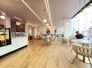Neuwertiges Café in 1050 Wien: 150m², Top-Ausstattung, 3100 €, Immobilien-Gewerbeobjekte in 1050 Margareten