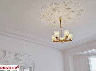 Stuck, Kachelofen, Flügeltüren: Altbauliebe mit Klopfbalkon, 1929.38 €, Immobilien-Wohnungen in 1040 Wieden