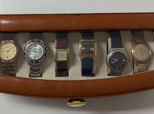 Konvolut Armbanduhren in Schatulle - Centia, Swatch, Zenith, Fossil, 290 €, Kleidung & Schmuck-Accessoires, Uhren, Schmuck in 4675 Weibern Konvolut Armbanduhren in Schatulle - Centia, Swatch, Zenith, Fossil, 290 €, Kleidung & Schmuck-Accessoires, Uhren, Schmuck in 4675 Weibern