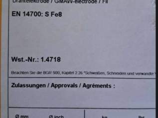 Schweißdraht DUR 600, 239 €, Haus, Bau, Garten-Hausbau & Werkzeug in 2073 Gemeinde Schrattenthal Schweißdraht DUR 600, 239 €, Haus, Bau, Garten-Hausbau & Werkzeug in 2073 Gemeinde Schrattenthal