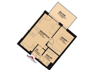 Erstbezug Alte Donau I Fertigstellung 08/26, 349500 €, Immobilien-Wohnungen in 1210 Floridsdorf