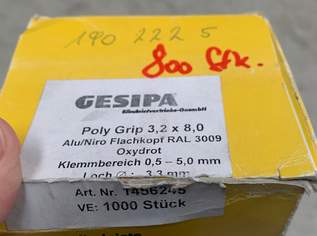 Nieten Fa. GESIPA, Poly Grip 3.2 x 8.0, lackiert in RAL 3009 Oxydrot, Alu/ Niro, 70 €, Haus, Bau, Garten-Hausbau & Werkzeug in 2133 Hagendorf