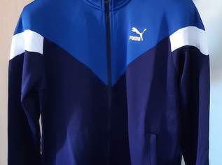 Schöne Jacke Trainingsjacke Puma blau weiß Größe M NEU + Etiketten + Originalverpackung Schöne Jacke Trainingsjacke Puma blau weiß Größe M NEU + Etiketten + Originalverpackung