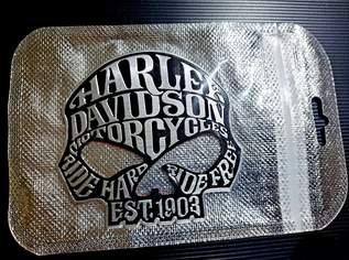 Aufkleber aus Aluminium 3D Harley Davidson Skull 7 x 6,6cm