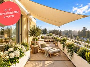 Vermieten im Dachgeschoß | 4-Zimmer, 2 Bäder, Rundum-Terrasse | Grün- und Bergblick | Provisionsfrei, 515000 €, Immobilien-Wohnungen in 2540 Bad Vöslau