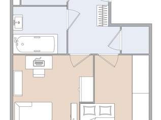 Moderne 2,5 Zimmer Neubauwohnung mit Balkon, 797.98 €, Immobilien-Wohnungen in 8010 