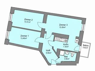 Großzügige Altbauwohnung mit Wohlfühlfaktor!, 670.54 €, Immobilien-Wohnungen in 8020 