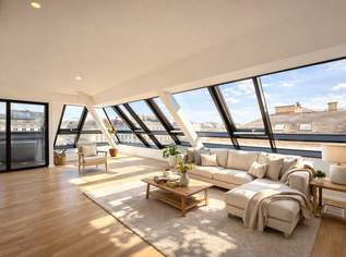 NASCHMARKT HIGHLIGHT | Exklusive Maisonette mit Panoramablick I U-Bahn Nähe I Terrasse & Wintergarten I großzügige Wohnküche I hochwertige & moderne Ausstattung, 1499000 €, Immobilien-Wohnungen in 1040 Wieden