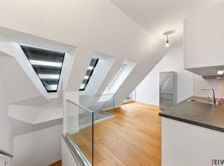 Moderne 3-Zimmer DG-Wohnung zwei Außenflächen und Traumausblick, 590000 €, Immobilien-Wohnungen in 1200 Brigittenau
