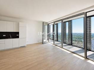 Erstbezug Studio mit Weitblick: 40. Etage - U1 Donauinsel. DC2 Tower, 1150 €, Immobilien-Wohnungen in 1220 Donaustadt