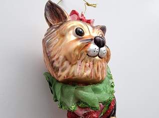 NEU! Yorki Weihnachtsbaum-Anhänger aus Glas handbemalt!