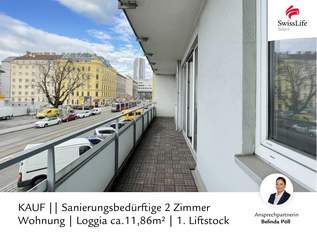 Sanierungsbedürftige 2 Zimmer Wohnung | Loggia ca.11,86m² | 1. Liftstock, 199950 €, Immobilien-Wohnungen in 1200 Brigittenau Sanierungsbedürftige 2 Zimmer Wohnung | Loggia ca.11,86m² | 1. Liftstock, 199950 €, Immobilien-Wohnungen in 1200 Brigittenau