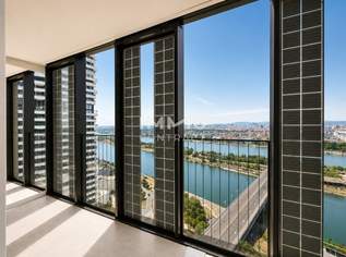 Innenstadt und Donau Blick: 32. Etage - DC2 Tower U1 Donauinsel, 3100 €, Immobilien-Wohnungen in 1220 Donaustadt