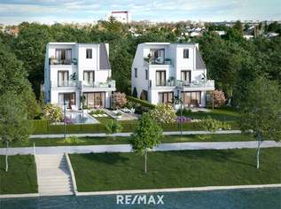 Luxuriöses Einfamilienhaus direkt an der Alten Donau nahe Große Bucht, 3144900 €, Immobilien-Häuser in 1220 Donaustadt