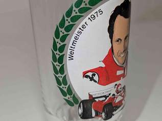 Trinkglas Niki Lauda Weltmeister 1975 Trinkglas Niki Lauda Weltmeister 1975