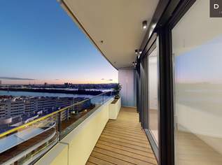 | DANUBEFLATS | PREMIUM-LIVING IM 19. STOCK MIT BALKON & 5-STAR-SERVICE | ANLEGERPREIS, 375000 €, Immobilien-Wohnungen in 1220 Donaustadt